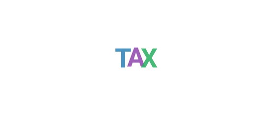 TAX word concept