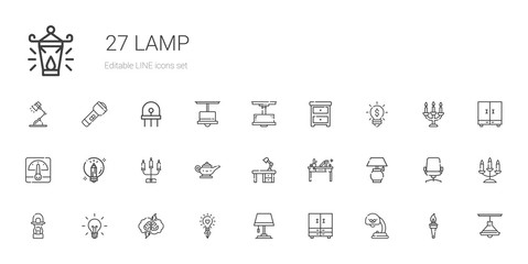 Fototapeta na wymiar lamp icons set