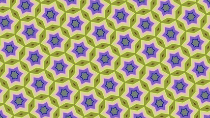 Abstract background of colorful hexagon and different surrounding rings. Abstract hexagon background.