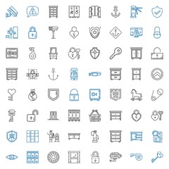 secure icons set