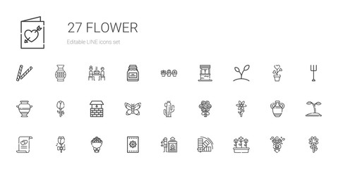 flower icons set