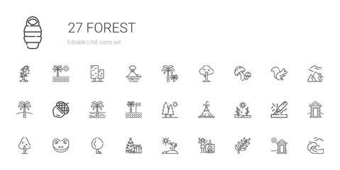 forest icons set