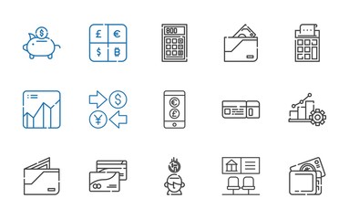 economy icons set