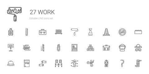 work icons set