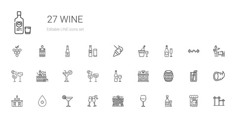 wine icons set