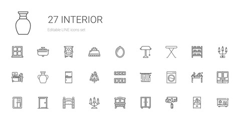 interior icons set