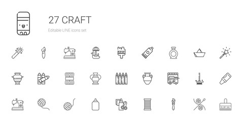 craft icons set