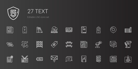 text icons set