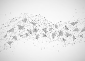 Abstract technology background with connecting dots and lines. Data and technology concept, network connection