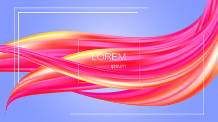 Abstract Flow Background. Fluid Shapes Vector Illustration