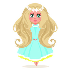 Girl with long hair.