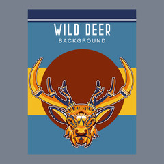 deer wild animal hunt logo - Vector