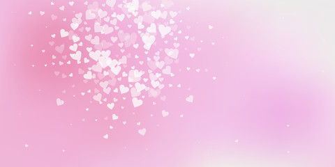 White heart love confettis. Valentine's day explos