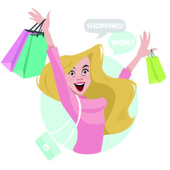 Happy shopper.