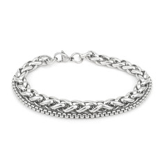 Fashion male bracelet isolated on white