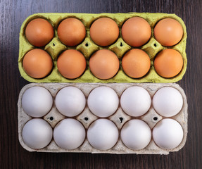 chicken eggs in a package