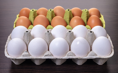 chicken eggs in a package