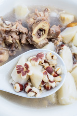 Yam glutinous rice glutinous pork bone soup / spleen health soup