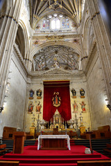 Fototapeta premium Salamanca, Spain - November 15, 2018: Interior of the Cathedral of Salamanca.