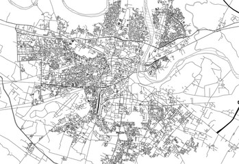 Fototapeta na wymiar Area map of Agra, India