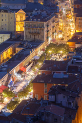Naklejka premium Nice, quartier du Vieux-Nice, marché du cours Saleya,