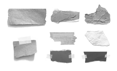 black torn paper tears