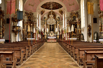 Fototapeta na wymiar Kirche von Oberammrgau