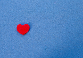 Red heart on a blue background