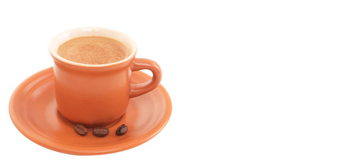 cup and coffee beans