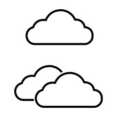 Fototapeta premium Cloud icon. Line vector icon, logo on white background