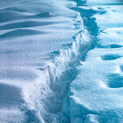 Fu&szlig;stapfen im Schnee