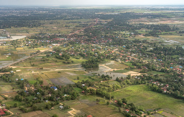 Fototapeta na wymiar Bird view of land of Cambodia