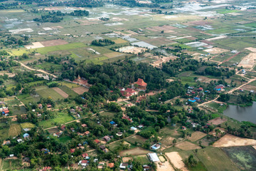Bird view of land of Cambodia