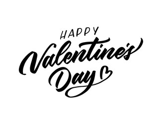 Vector happy valentines day hand drawn lettering