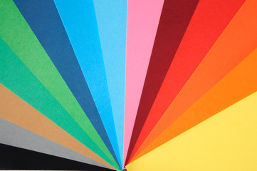 Rainbow color paper palette