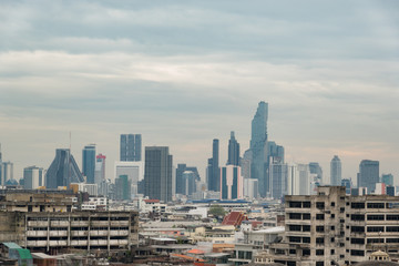Fototapeta na wymiar Bangkok skyline cityscape, modern building. Bangkok, Thailand.
