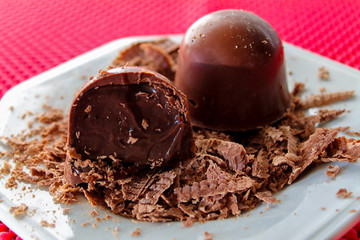 Sweet chocolate truffle