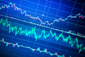 World economics graph. Conceptual view of exchange market
