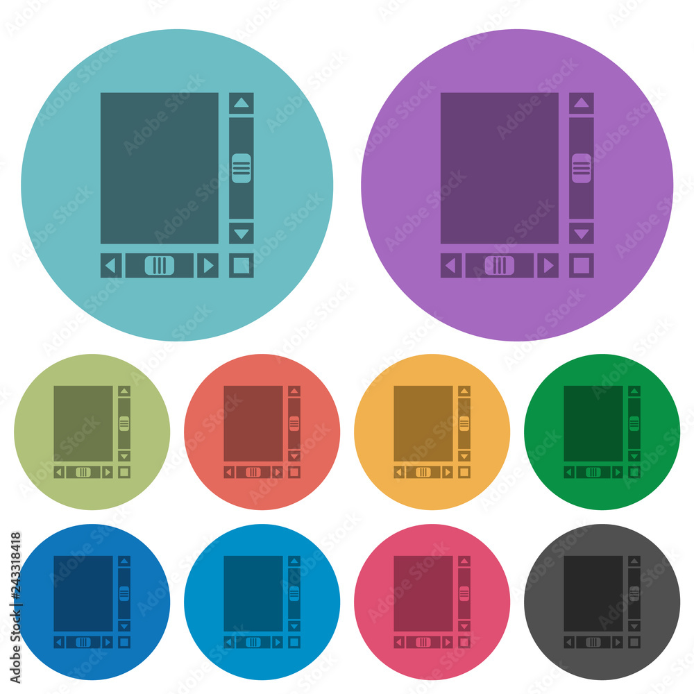 Poster blank document with scroll bars color darker flat icons