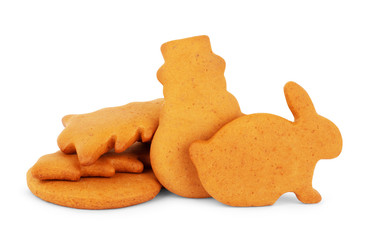 Gingerbread on a white background