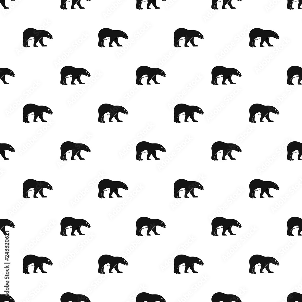 Poster walking polar bear pattern seamless vector repeat geometric for any web design