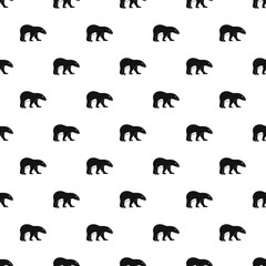 Walking polar bear pattern seamless vector repeat geometric for any web design