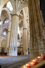 Fototapeta premium Salamanca, Spain - November 15, 2018: Interior of the Cathedral of Salamanca.