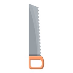 Hand saw icon. Cartoon of hand saw vector icon for web design isolated on white background