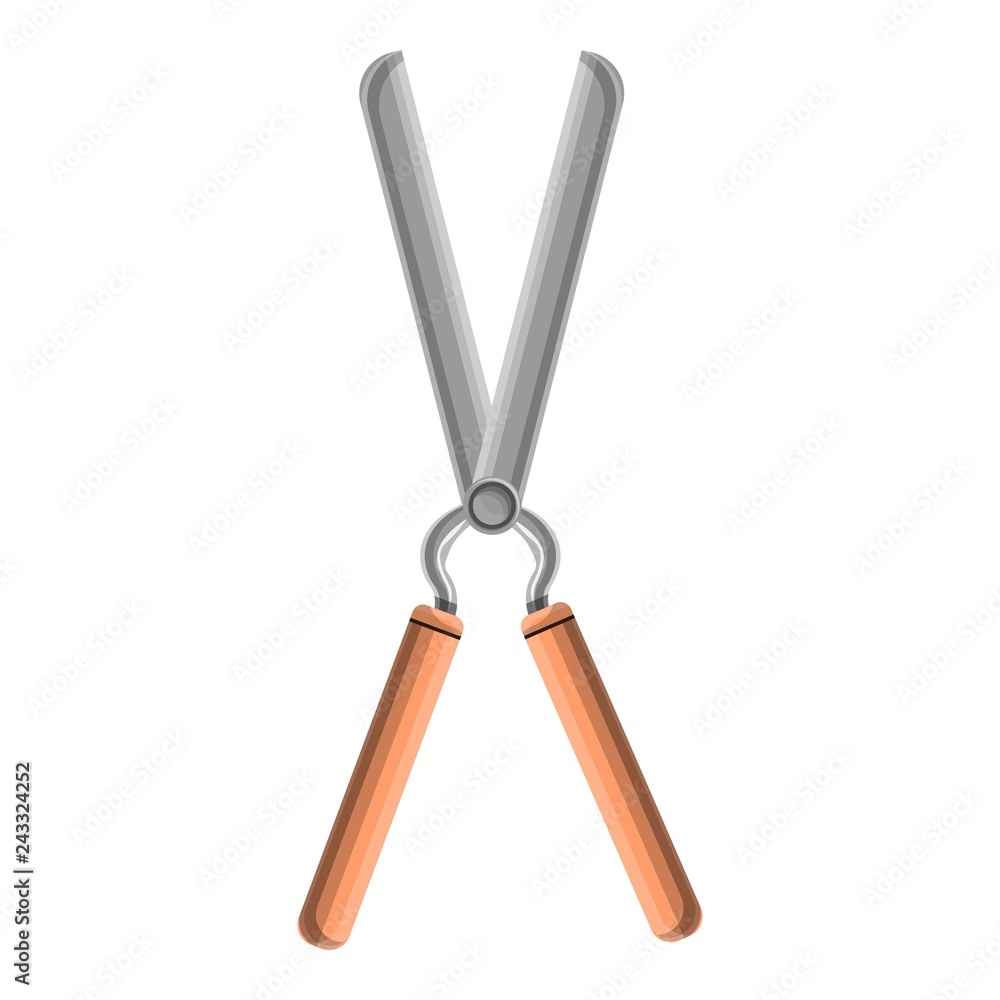 Poster garden scissors icon. cartoon of garden scissors vector icon for web design isolated on white backgr