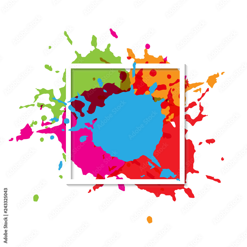 Poster abstract splatter art paint texture background design. illustration vector design background