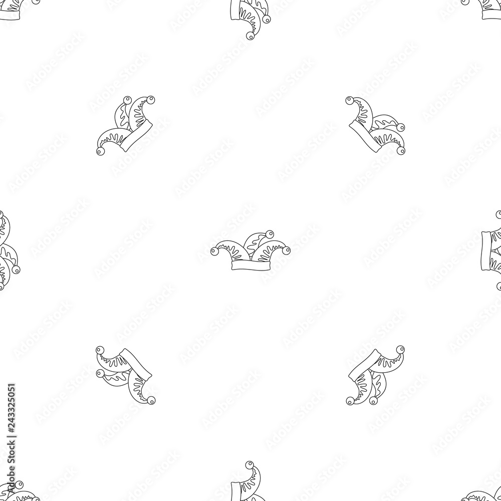 Poster jester icon. outline illustration of jester vector icon for web design isolated on white background