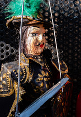 Portrait of a famous character of the puppets. Created by a master puparo still present. It derives...