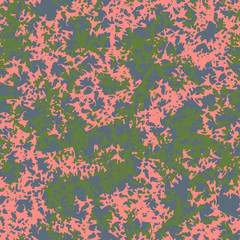 UFO camouflage of various shades of blue, green and pink colors