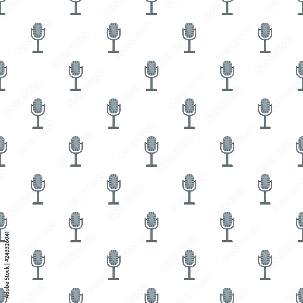 Poster studio microphone pattern seamless vector repeat for any web design